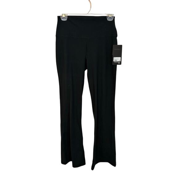 NWT Black Felix Lux Rib 7/8 Flare Leggings 90 Degrees Active Pilates Errands L - Picture 1 of 5